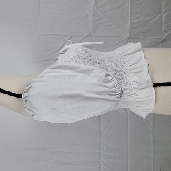 ASOS Size 6 White Smocked Milkmaid Style Top, Excellent Used Condition - Picture 5 of 12